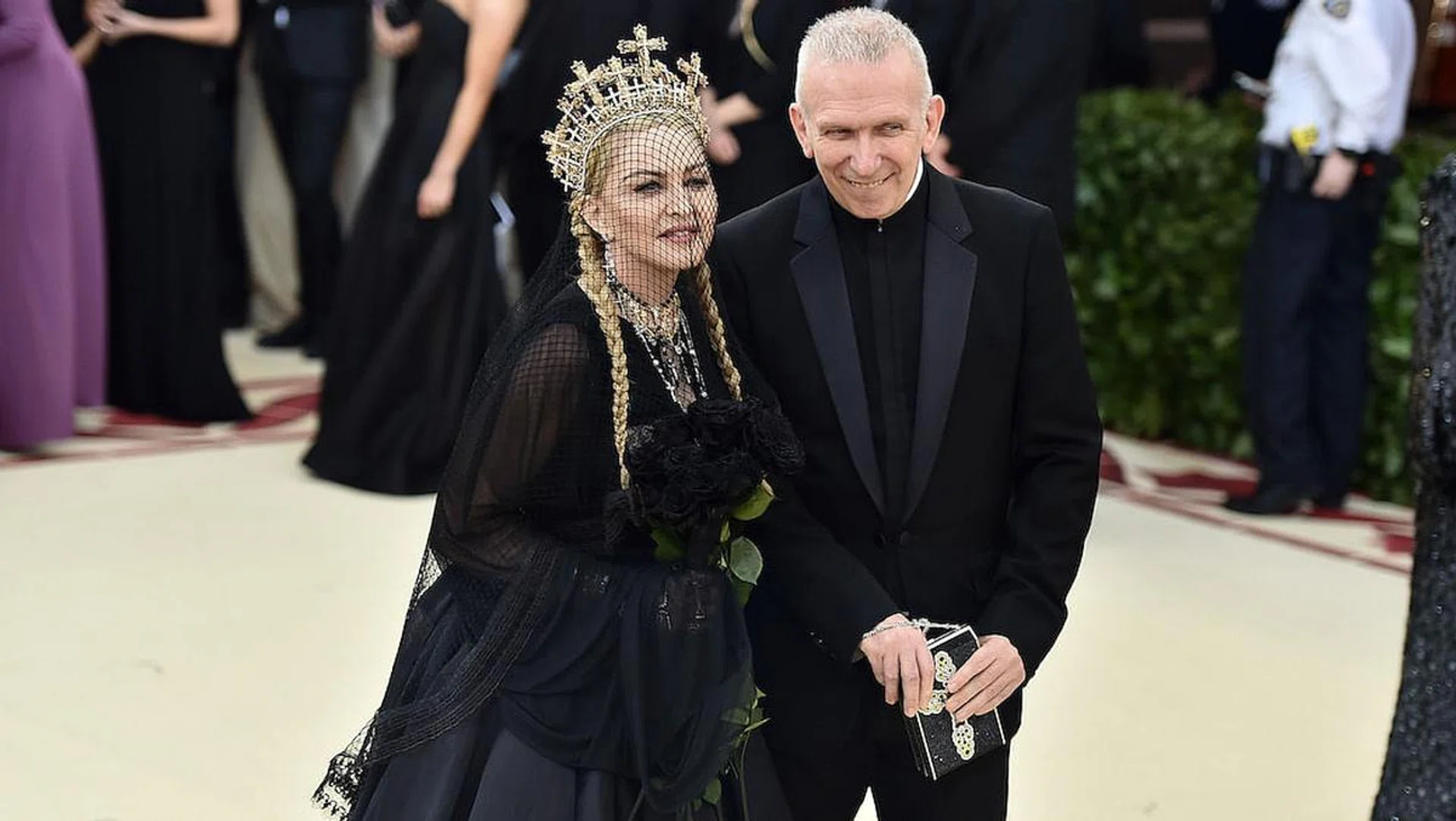 Madonna and Jean Paul Gaultier attend the Heavenly Bodies: Fashion &amp; The Catholic Imagination Costume Institute Gala at The Metropolitan Museum of Art on May 7, 2018 in New York City.  (Photo: Theo Wargo/Getty Images)