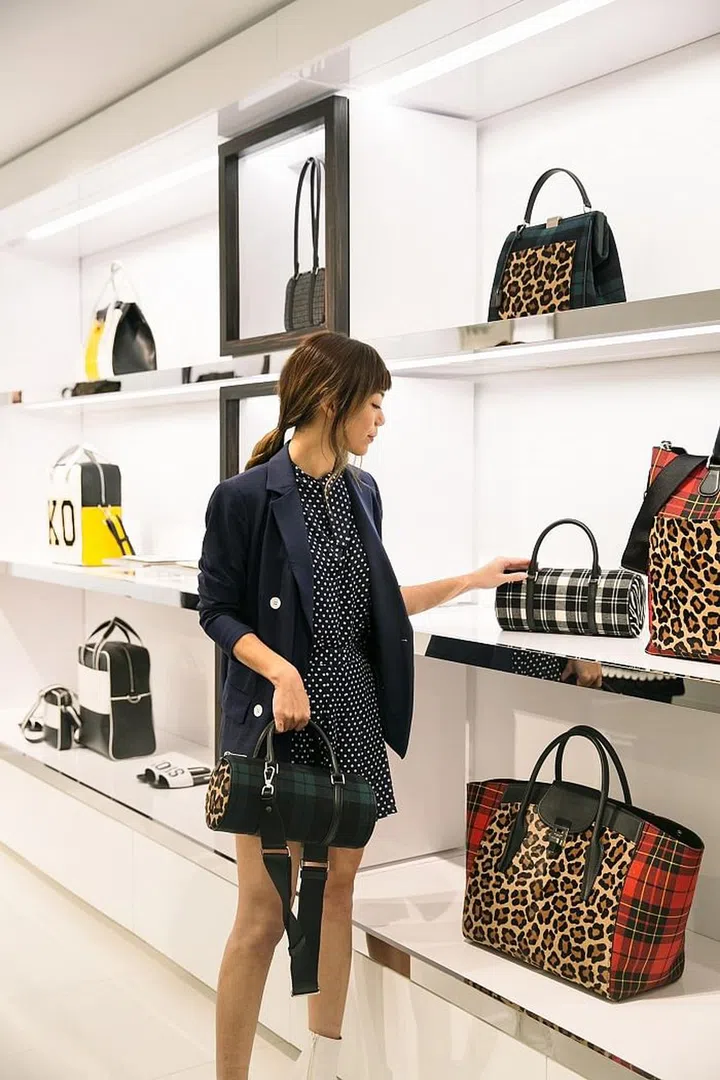 Post-lunch and we’re at the Michael Kors office for re-sees. Re-sees are  essential because they let us get up-close and study all the details on the clothes, bags and accessories. Photo: Andrea Chong
