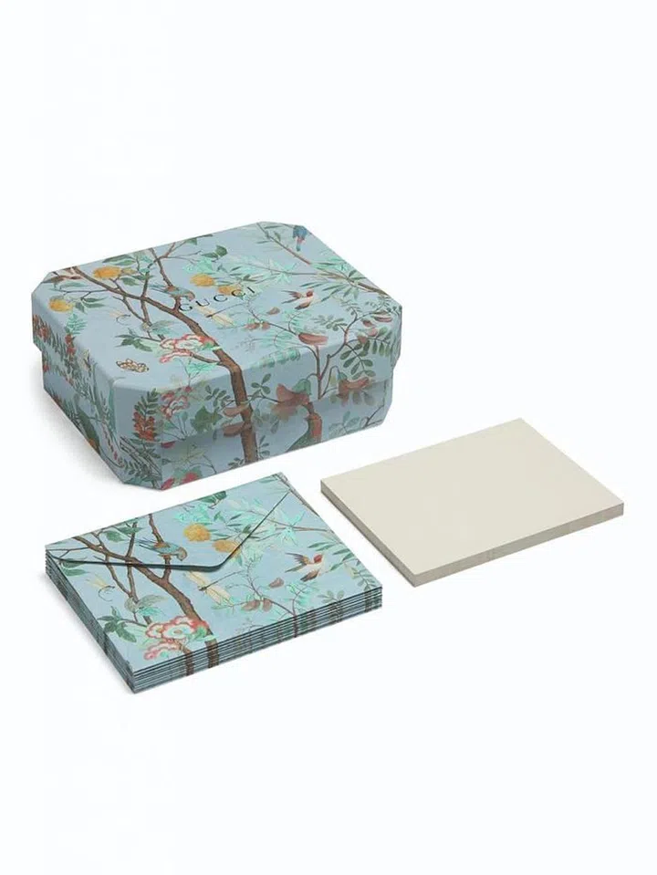 Letter and envelope set, $300, Gucci