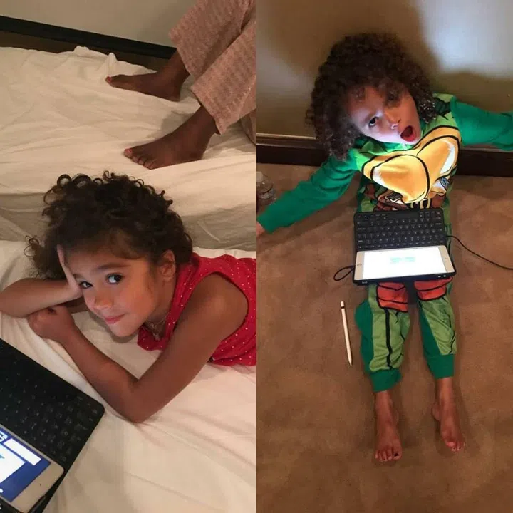 "Happy father's day daddy, we love you!! - Rocky & RoeRoe @nickcannon #HappyFathersDay" Photo: @mariahcarey