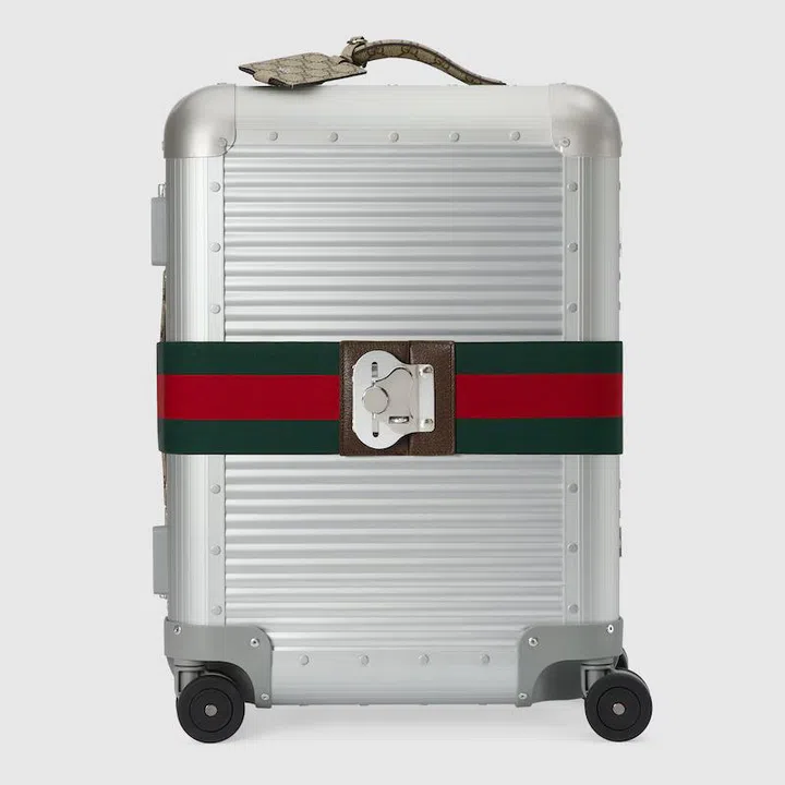 Gucci silver Porter steel cabin bag winter ski essentials