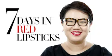 red lipstick