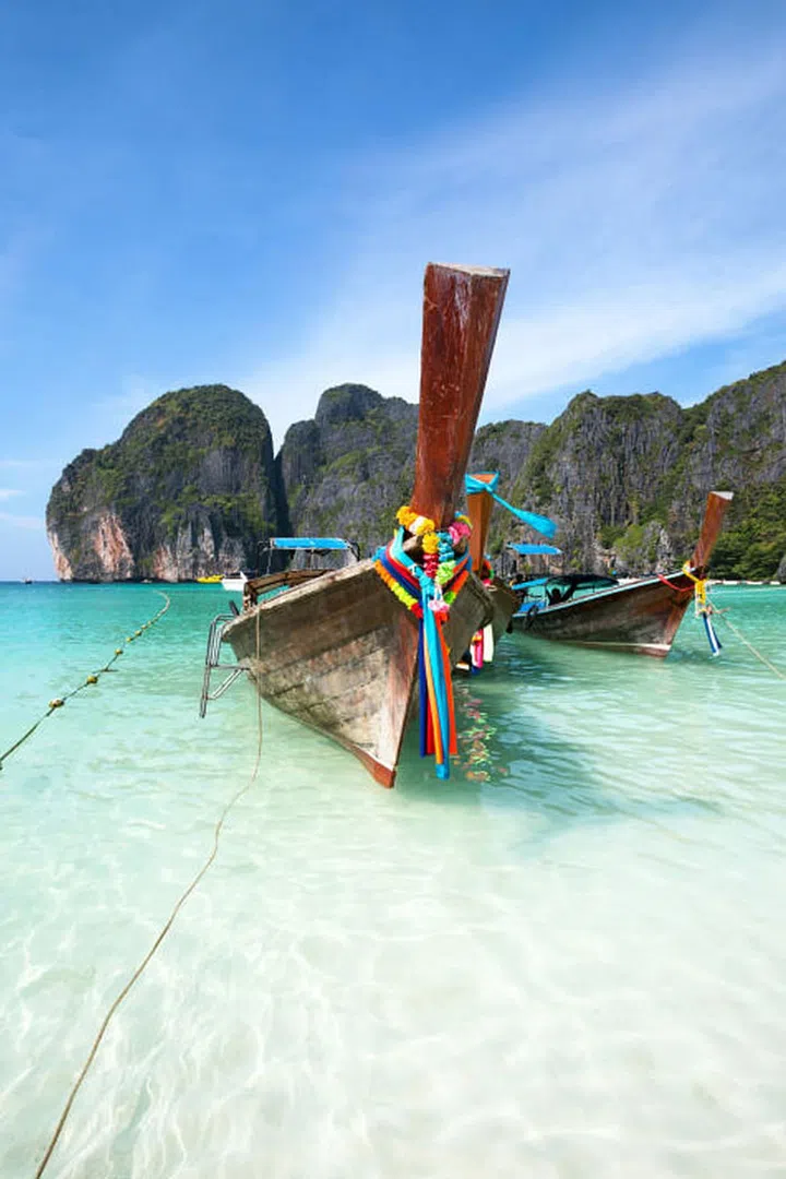 Thailand's coast—with its limestone cliffs and crystal-clear waters—is an amazing spot for couples looking for a far-flung beach destination. Head to Phuket (or the islands off its coast) for the most unbelievable beaches, and head to Bangkok for a taste of what cosmopolitan life is like on the other side of the world. Photo: Getty