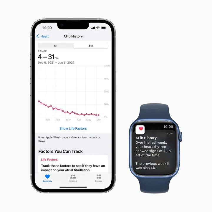 AFib tracker. Photo: Apple