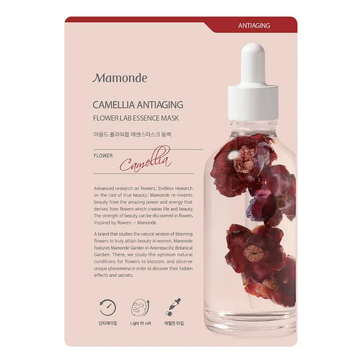 Soaked in an emulsion texture, this has filtered camellia extract to help protect skin against premature ageing. The mask sheet material is a tad stiff and may not adhere perfectly to the face contours. With that said, you would love the results. When used at night, the skin looks plump and radiant the next morning — and the little laugh lines are far less noticeable.