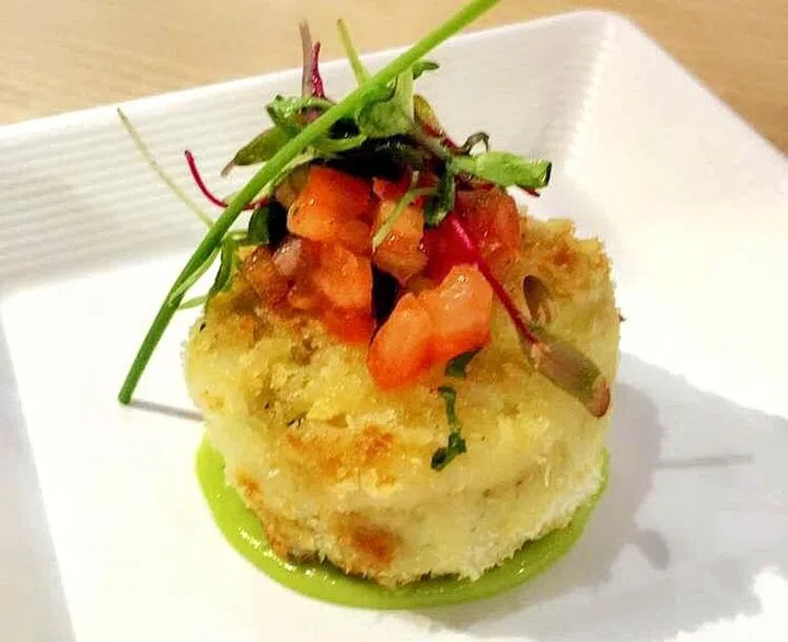 Maryland crab cake, $16, CUT by Wolfgang Puck