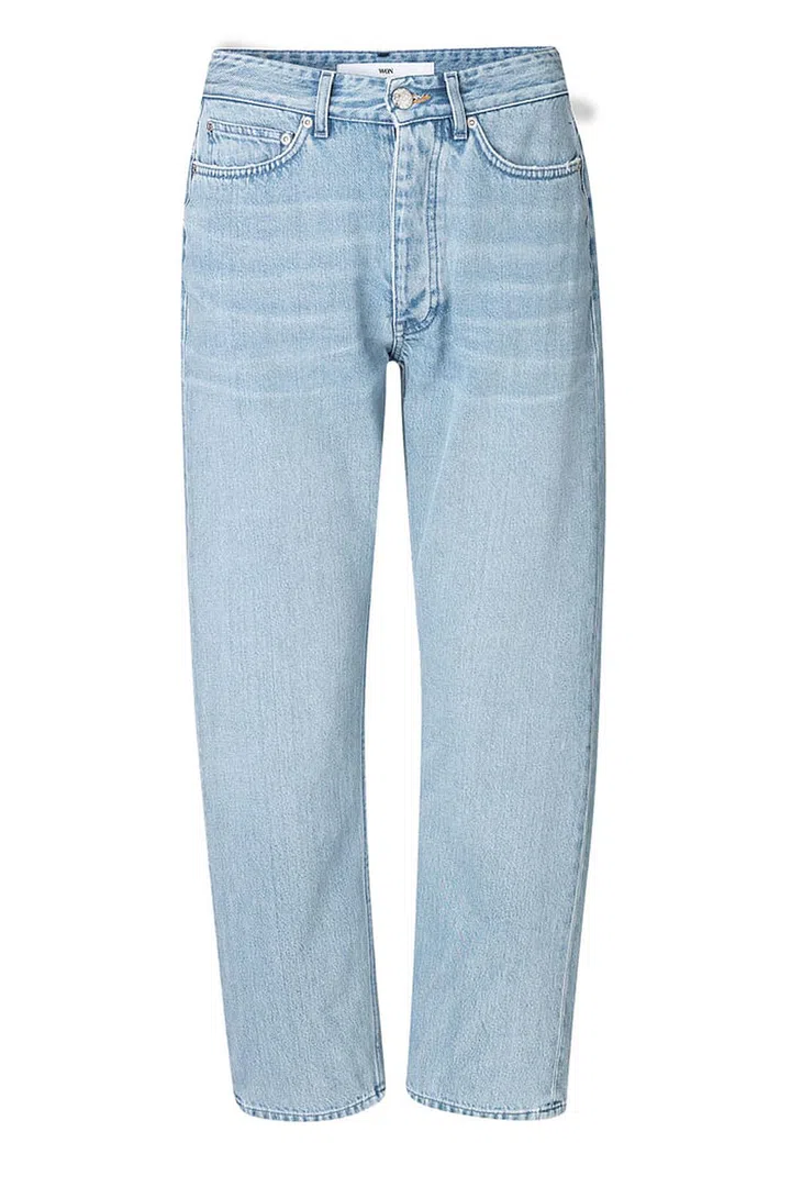 A reliable pair of straight-leg blue jeans will remain a wardrobe mainstay for years to come. We prefer ours cropped at the ankle and either with loafers or boxfresh trainers.
Straight-leg blue jeans, £160, Won Hundred