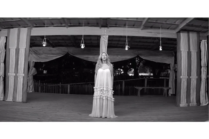 In a Mara Lucia Hohan gown.Photo: HBO