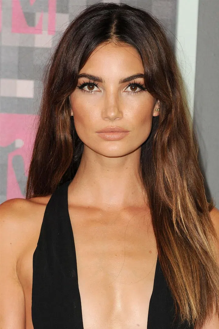 Lily Aldridge switches it up with beachy ombre ends.