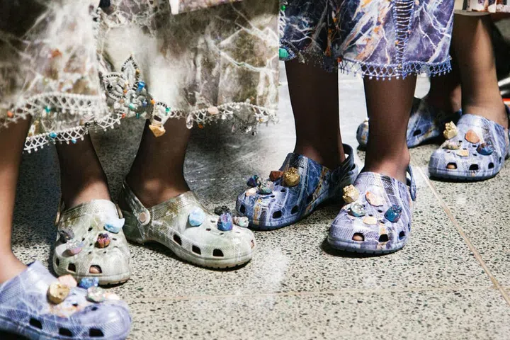 CHRISTOPHER KANE CROCS
Christopher Kane dared to put Crocs on the catwalk this season, decorating them in statement jewels - a divisive shoe if ever there was one. But, if anyone can make Crocs cool, it's Kane. Expect to see these on plenty of fashion editors next season.