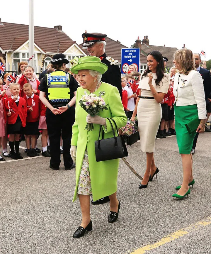 The royal duo make their way through town. Photo: Getty