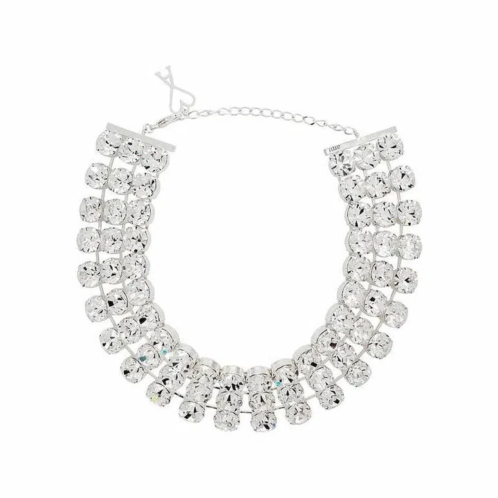 Silver Strass Choker Necklace, $1,508, Ami Alexandre Mattiussi at SSENSE