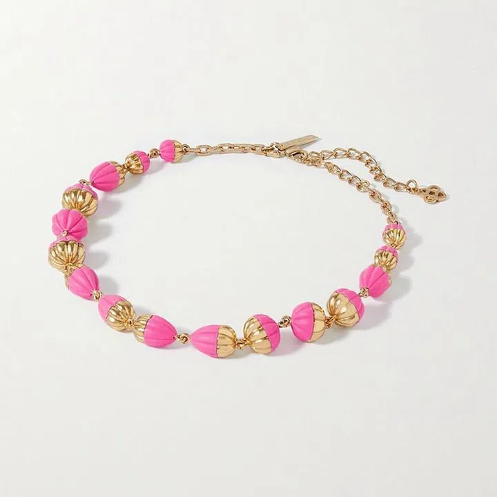 Gold-Tone Resin Necklace, $1,201, Oscar De La Renta at Net-a-Porter
