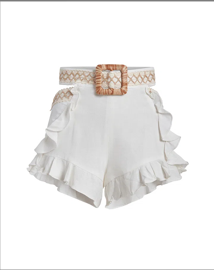 PatBO X Alessandra Jute Trim Cut-Out Shorts (Pre Order), US$365 (S$498), PatBO
