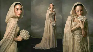 Heart in custom Elie Saab