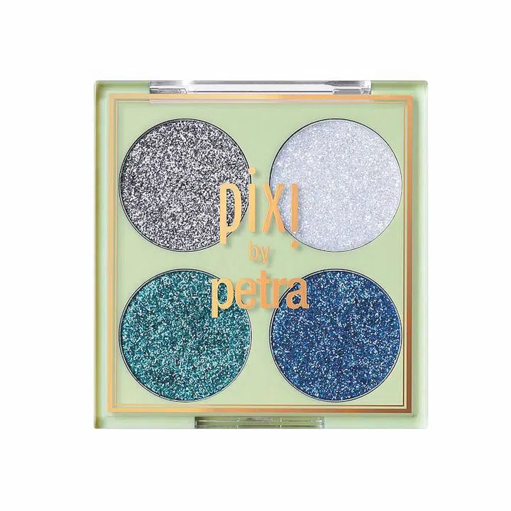 Glitter-y Eye Quad in BluePearl, $24, Pixi at Sephora