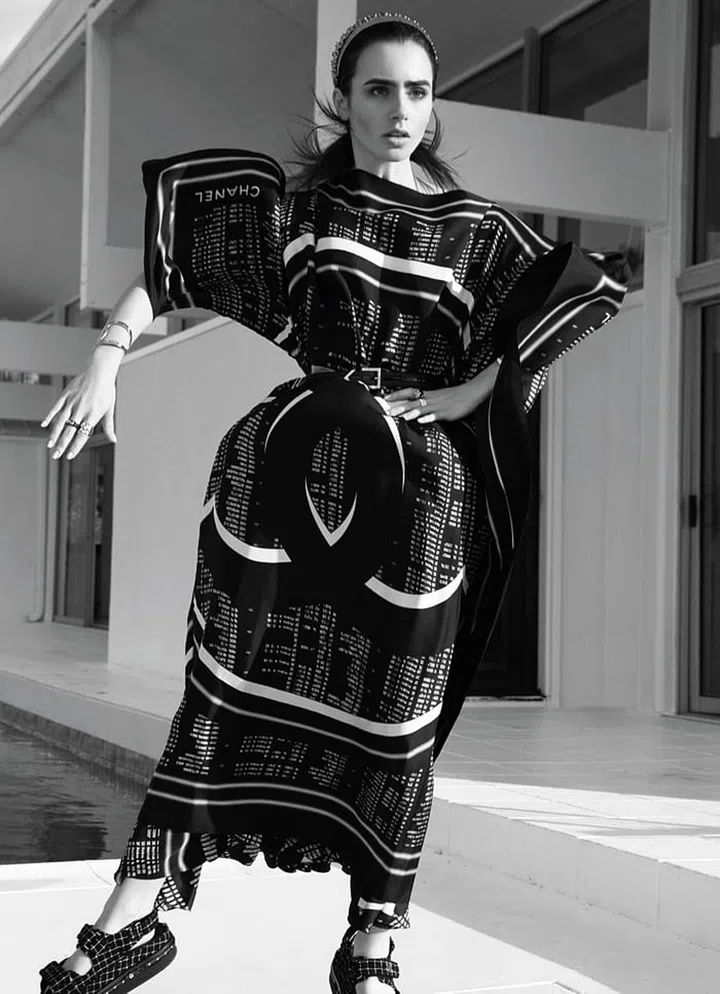 lily collins chanel