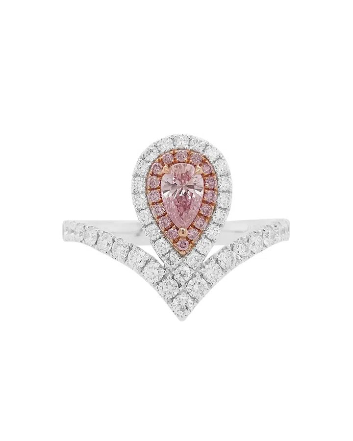 coloured gemstone engagement rings | hyt jewelry pink diamond