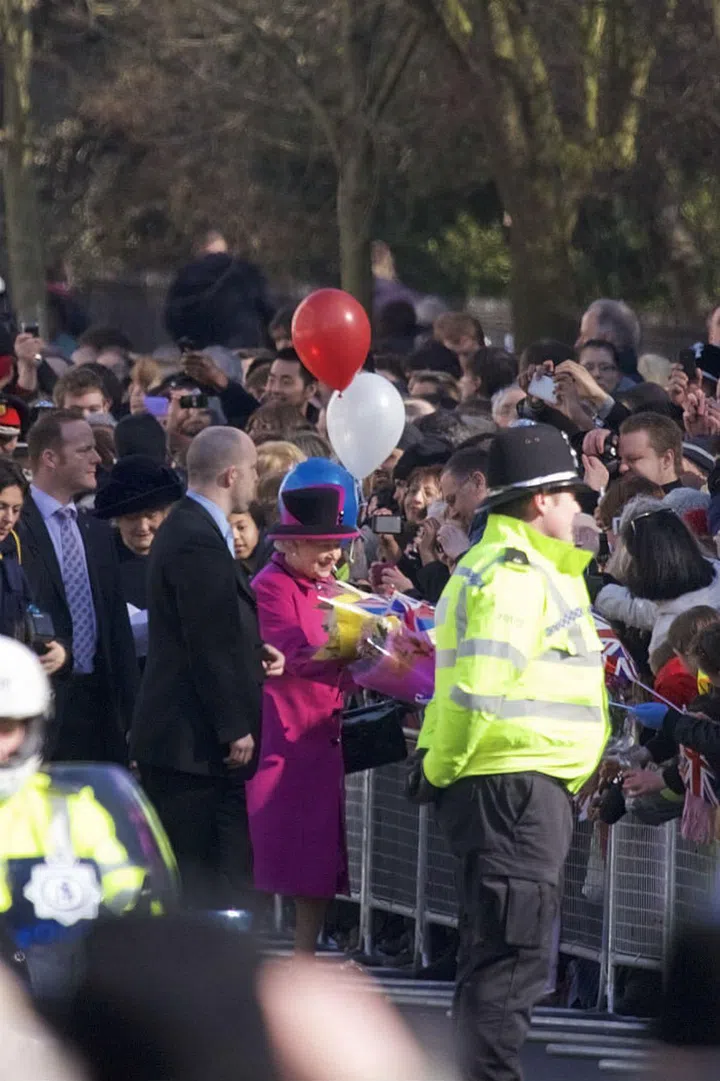 Meeting the crowd outside the Warwickshire Justice Centre in Royal Leamington Spa.

Photo: Jason Wood