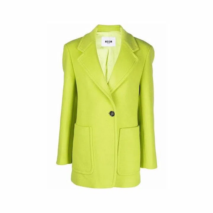 Notched Lapels Single-Breasted Blazer, $607, MSGM at Farfetch
