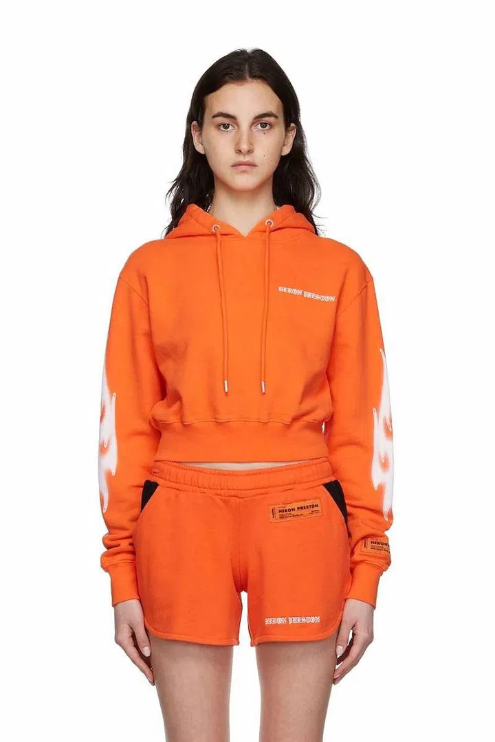 Orange Cotton Hoodie, $524, Heron Preston at SSENSE