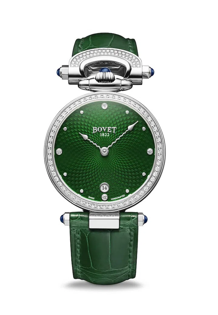 Steel and diamond Miss Audrey watch. (Photo: Bovet 1822)