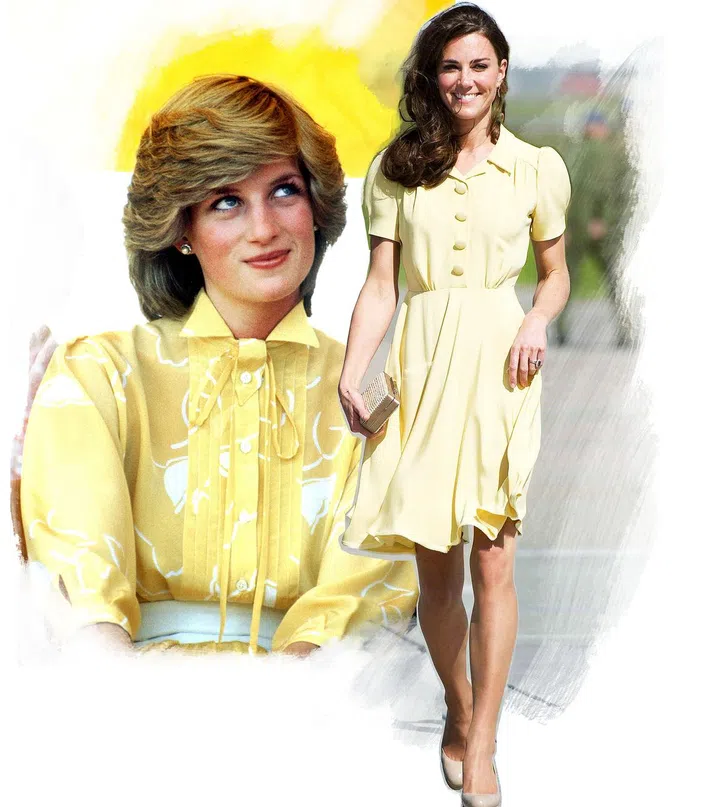 Diana visits Alice Springs during the Royal Tour of Australia and New Zealand in 1983; Kate arrives at Calgary Airport for the Royal Tour of North America in 2011.