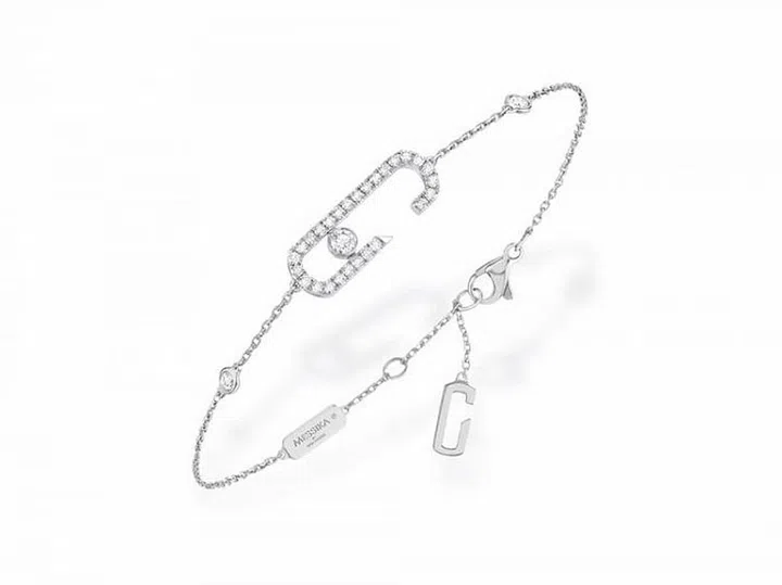 Messika By Gigi delicate pavé diamond bracelet in 18 carat white gold