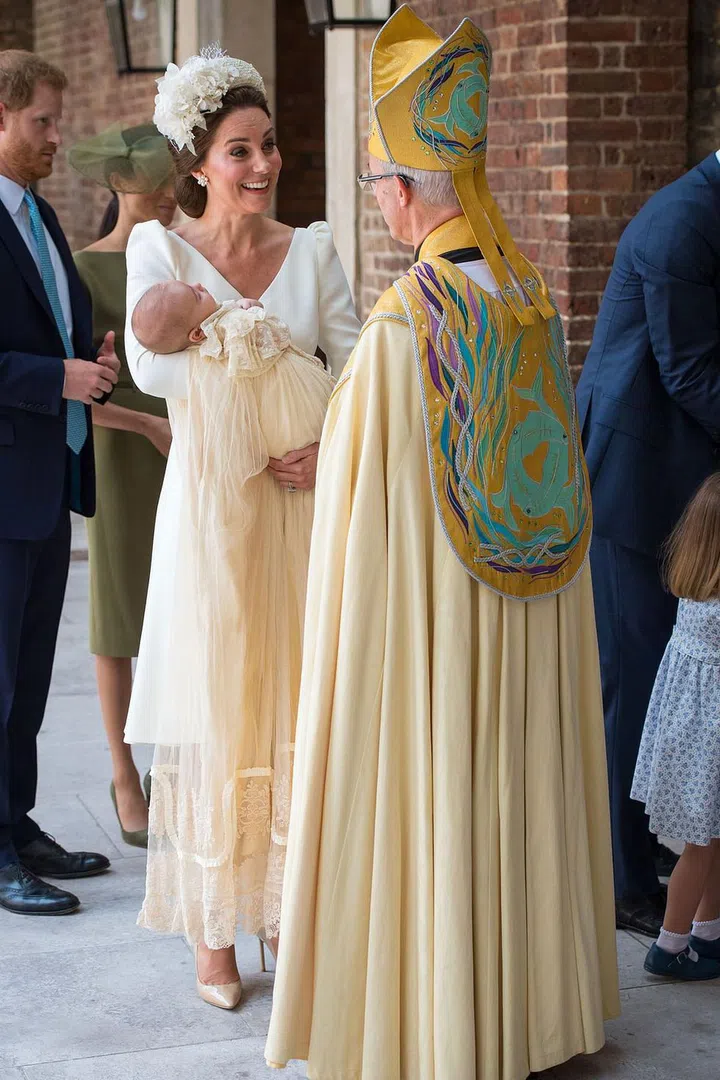 The Archbishop of Canterbury greeted Kate as she entered the chapel. Photo: Getty