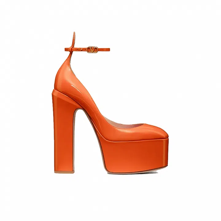 Valentino Garavani Tan-Go Platform Pump In Patent Leather, $1,680, Valentino
