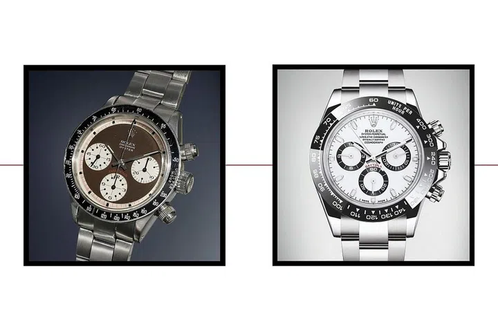 A sporty model developed in the 1960s for professional race car drivers, the Cosmograph Daytona didn't catch on at retail until the '80s. The highly collectible exotic dials, a variation less popular with consumers, often sat unloved on shop floors for years, and are now selling for hundreds of thousands of dollars.

In May 2016, a Rolex Cosmograph Daytona Ref. 6263 with a tropical "Oyster Sotto" dial, an original dial faded to a chocolate brown, sold for a record-breaking price at Phillips "Start-Stop-Reset" auction in Geneva for a whopping $1,971,500. The tropical dial not only refers to the unusual faded color, but to the fact that the Daytona has remained unrestored—a quality of utmost importance to the most serious collectors.