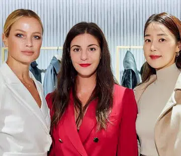 Carolyn Murphy, Maria Giulia Prezioso Maramotti and Han Jihye at Max Mara Seoul Flagship