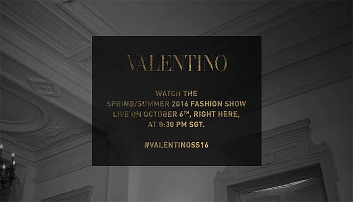 Valentino SS16 Livestream