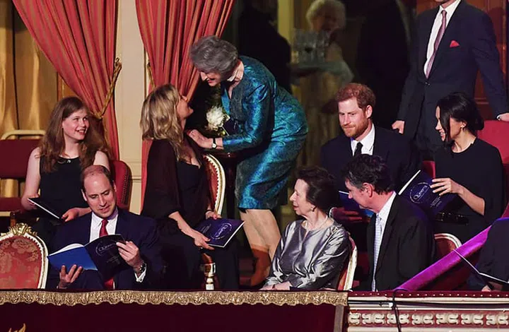 A view of the royal box.