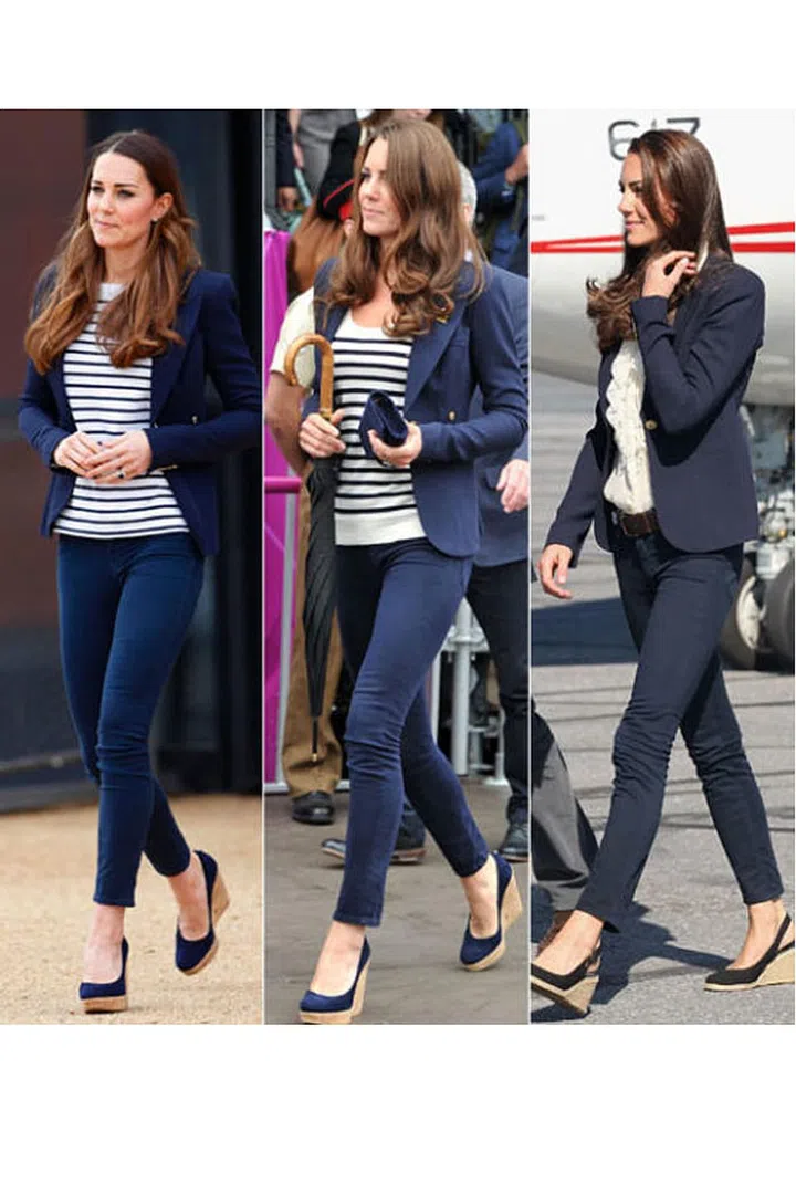 Royal watchers can easily recognize Kate's favorite designers and go-to items because she wears them all the time. "They wear things more than once, which is unusual because they have unlimited funds," notes Andersen. Yes, the fashionista is just like us! Check out more of her repeat offenders. The rule even extends to her children, albeit for other reasons.
