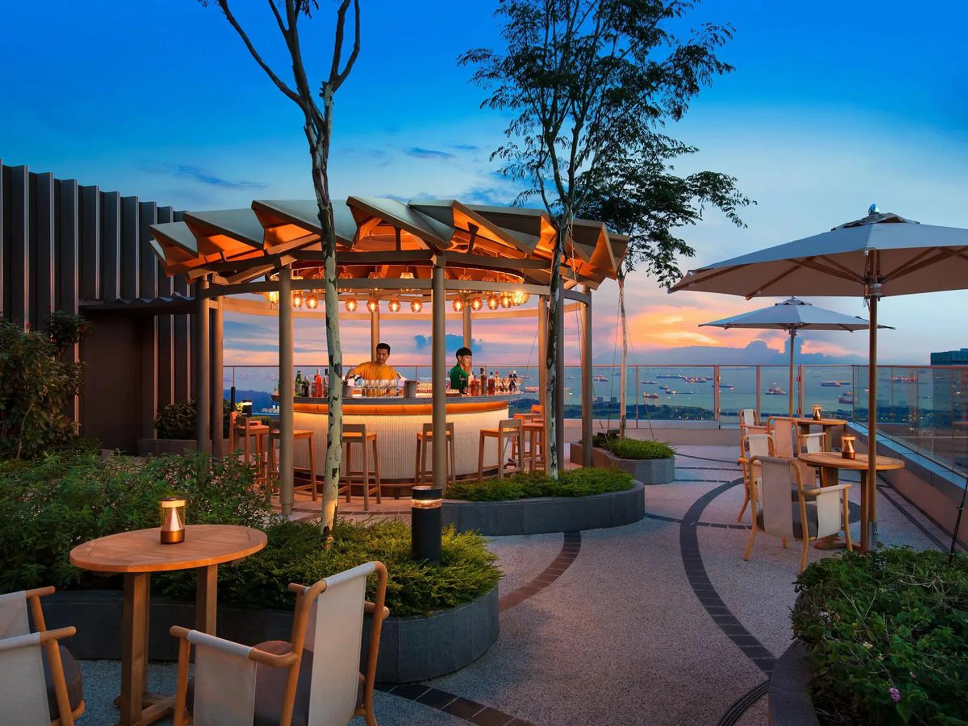 Mr. Stork Rooftop Bar at Andaz Singapore. Photo: Courtesy