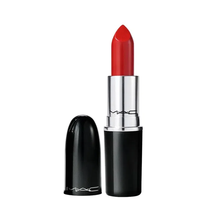 Lustreglass Sheer-Shine Lipstick in FLUSTered, $33, MAC