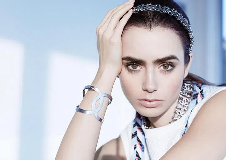 lily collins chanel