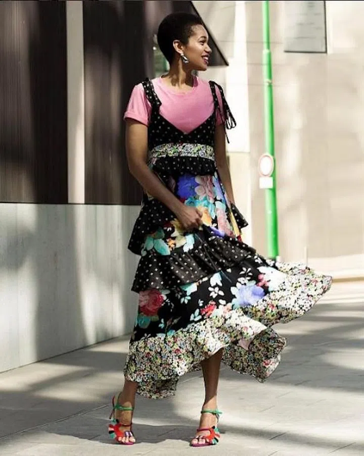 Make a tank dress office-appropriate by styling it over a tee.

Photo: Instagram via @tamumcpherson
