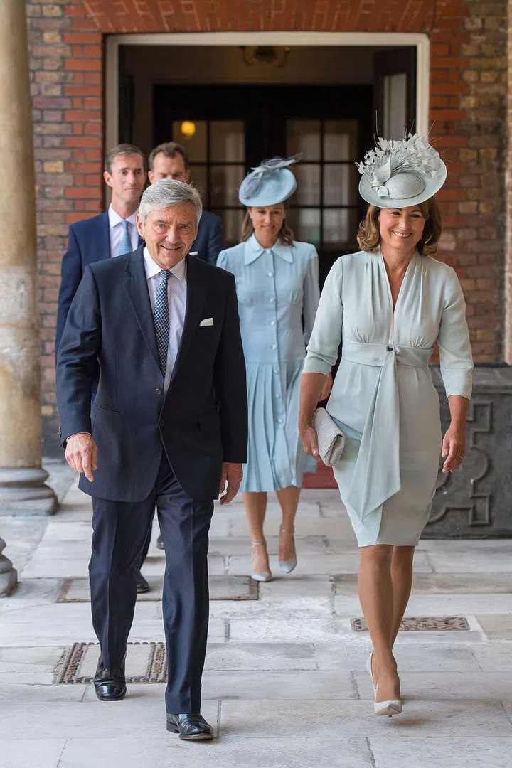 Carole and Michael Middleton were among the first to arrive. Photo: Getty