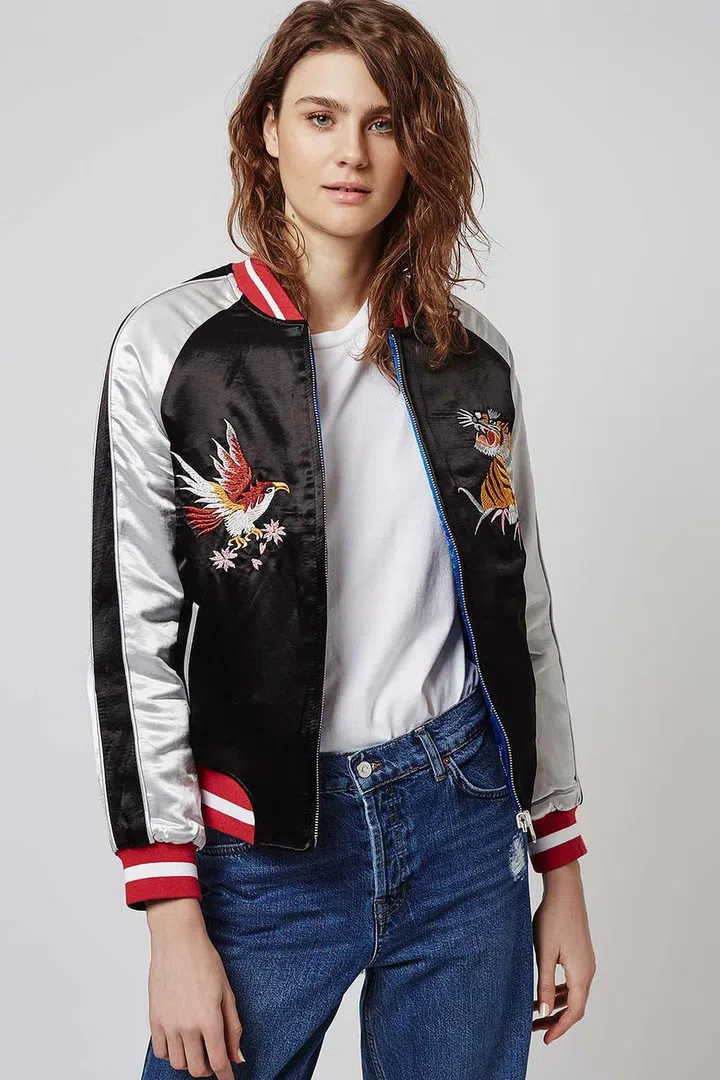 Bomber, $196, Topshop. Photo: Topshop