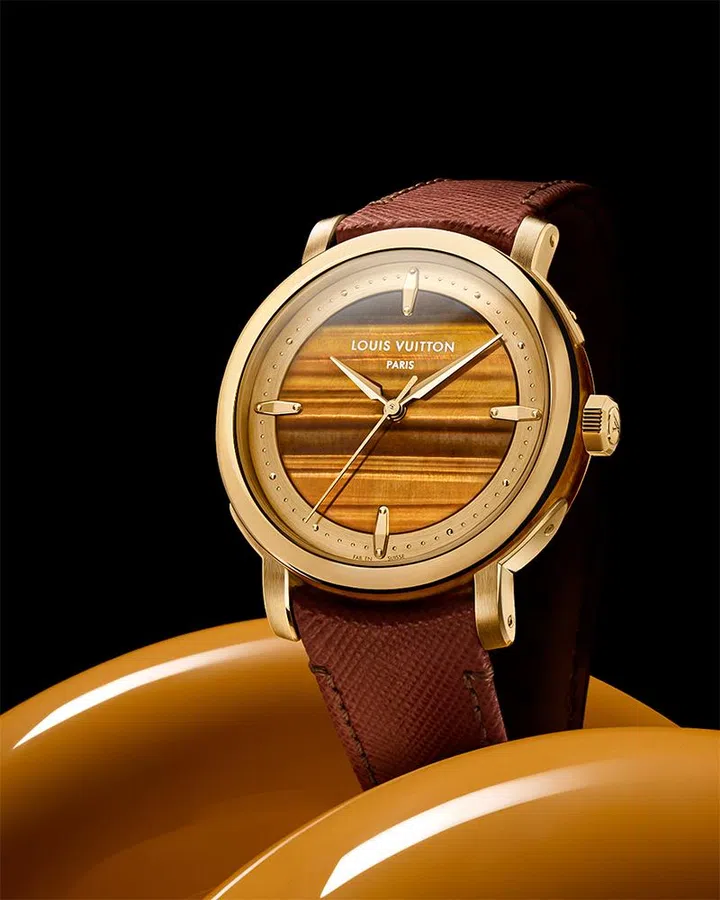 watch trends 2026 | colourful watches Louis Vuitton’s Escale Tiger’s Eye watch