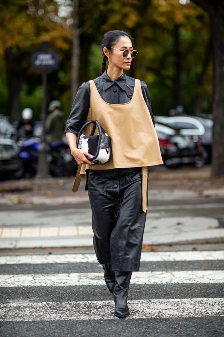 Leather on leather has never looked cooler.