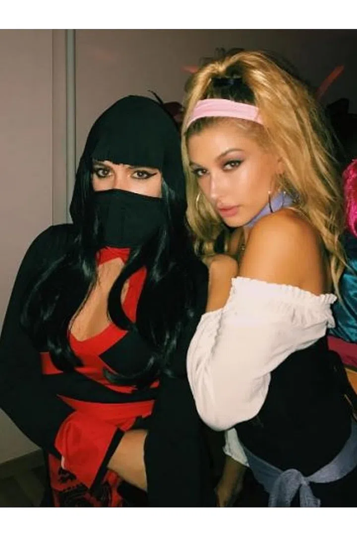 The model dressed as a gypsy. 