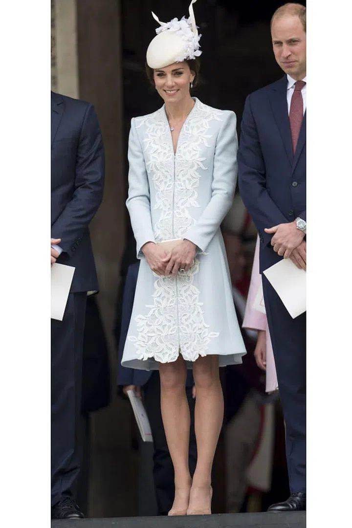 Even with all of these rules decreed by the Queen, Kate still manages a rebellion every once in a while. Just get a load of those knee caps she showed off at the Queen's 90th birthday celebration! Photo: Getty