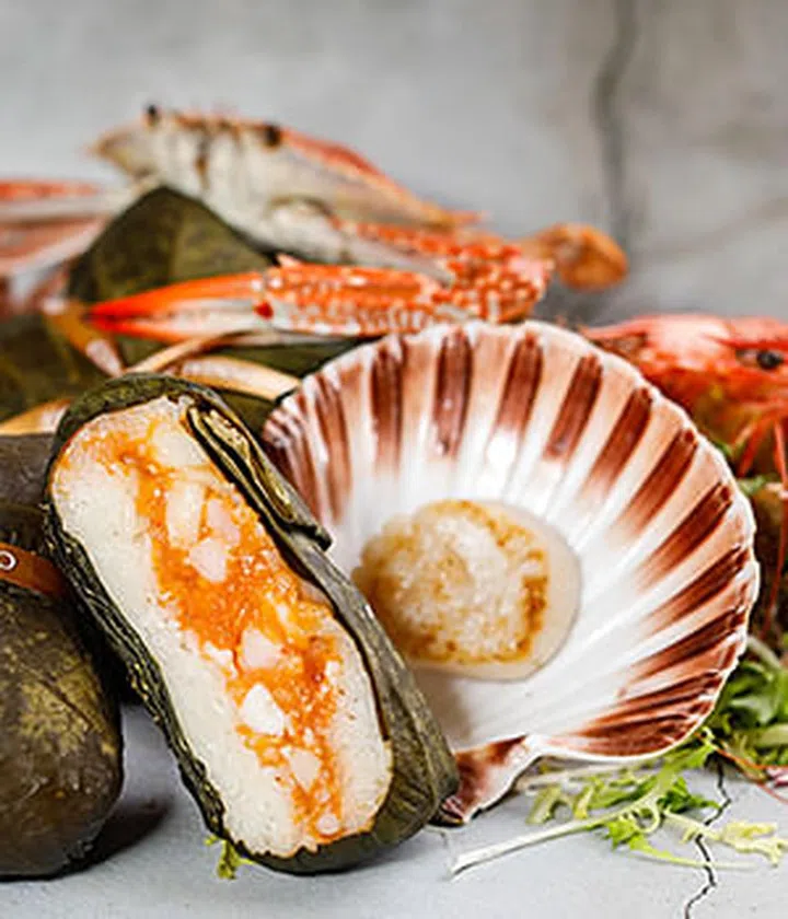 Black Pepper Chili Crab, Prawn and Bedford Scallops Rice Dumpling, $28.80, from Golden Peony
