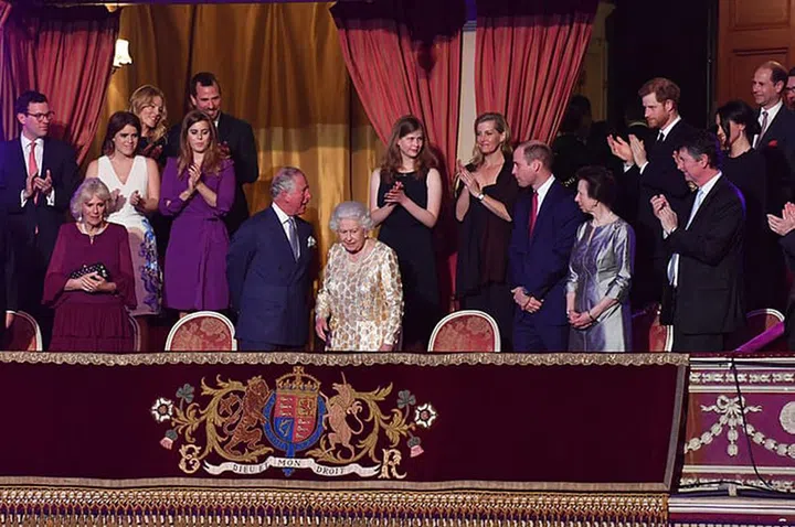 The royal box for the Queen's birthday.