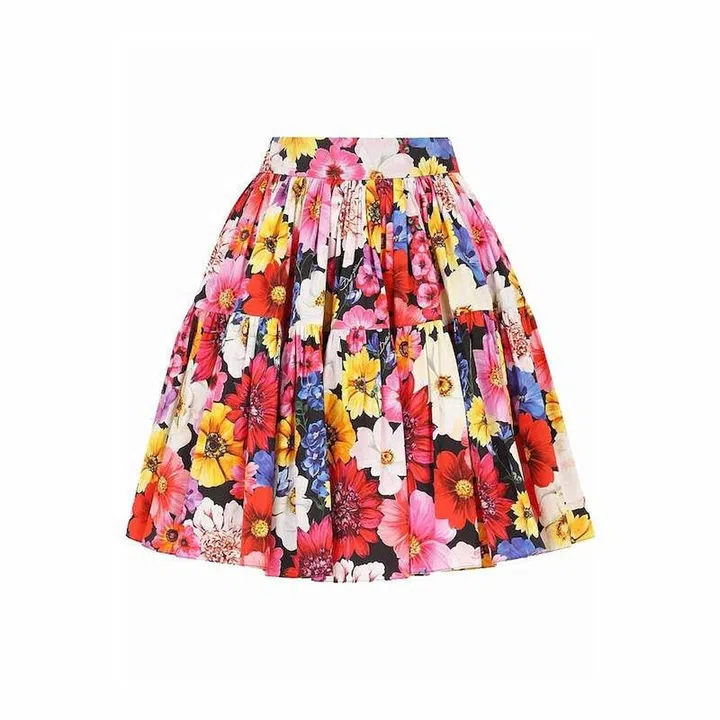 Floral Pleated Skirt, $985, Dolce&Gabbana at Farfetch
