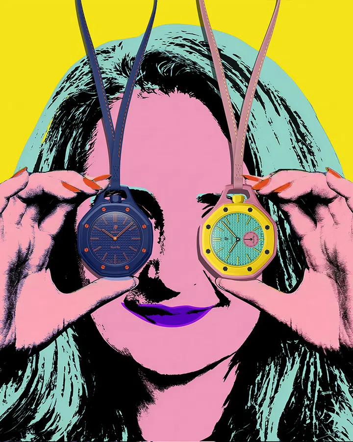 trends from the past watches and jewellery | the swatch x audemars piguet royal pop campaign image