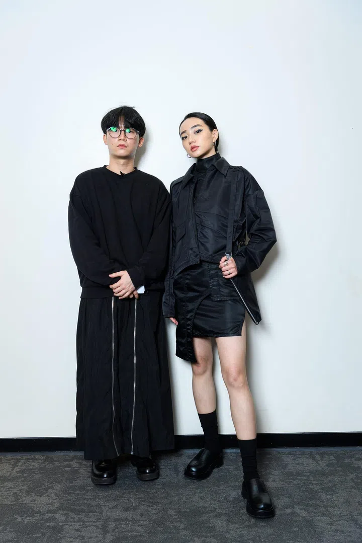 Justin Chua at Harper’s BAZAAR Asia NewGen Fashion Award 2021 final judging session. 